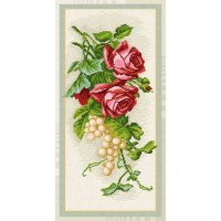 Kit for embroidery yarn on canvas with a pattern Quick Tapestry TS-56 Roses and grapes