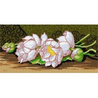 Kit for embroidery yarn on canvas with a pattern Quick Tapestry TS-98 Moon Lotus
