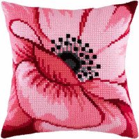 Подушка для вишивки хрестиком Чарівниця Z-37 Рожева квітка