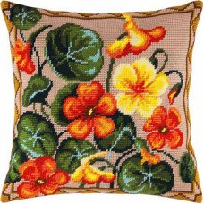 Pillow for embroidery half-cross Charіvnytsya V-02 Nasturtium