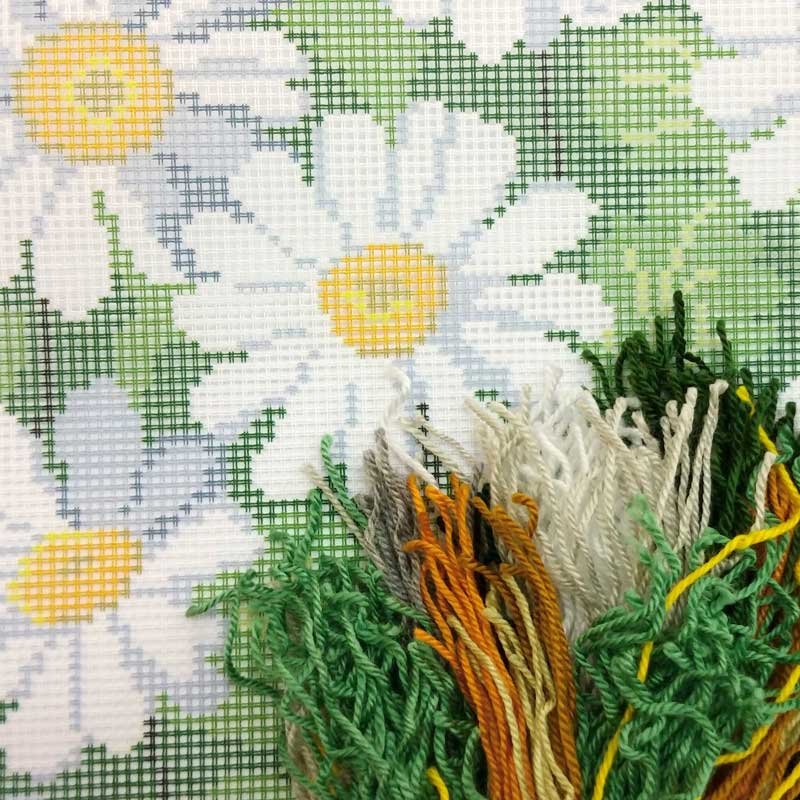 Pillow for embroidery half-cross Charіvnytsya V-09 Daisies