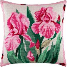 Pillow for embroidery half-cross Charіvnytsya V-10 Pink iris