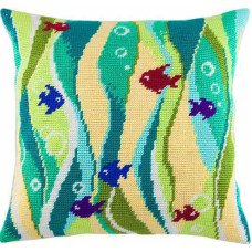 Pillow for embroidery half-cross Charіvnytsya V-101 Fish in the algae