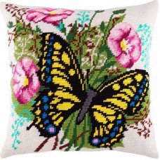 Pillow for embroidery half-cross Charіvnytsya V-107 Swallowtail on bindweed