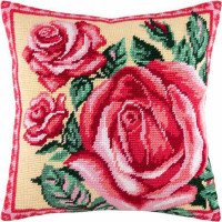 Подушка для вышивки полукрестом Чарівниця V-11 Роза