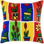 Pillow for embroidery half-cross Charіvnytsya V-110 Flowers in pots