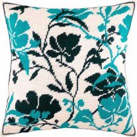 Pillow for embroidery half-cross Charіvnytsya V-128 Evening flowers