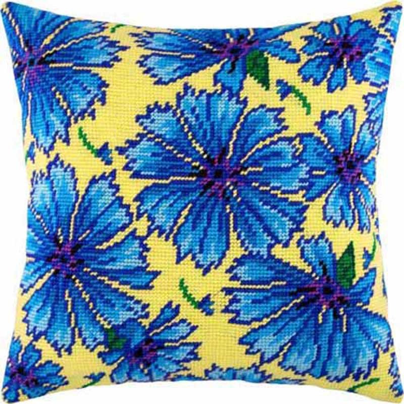 Pillow for embroidery half-cross Charіvnytsya V-129 Cornflowers