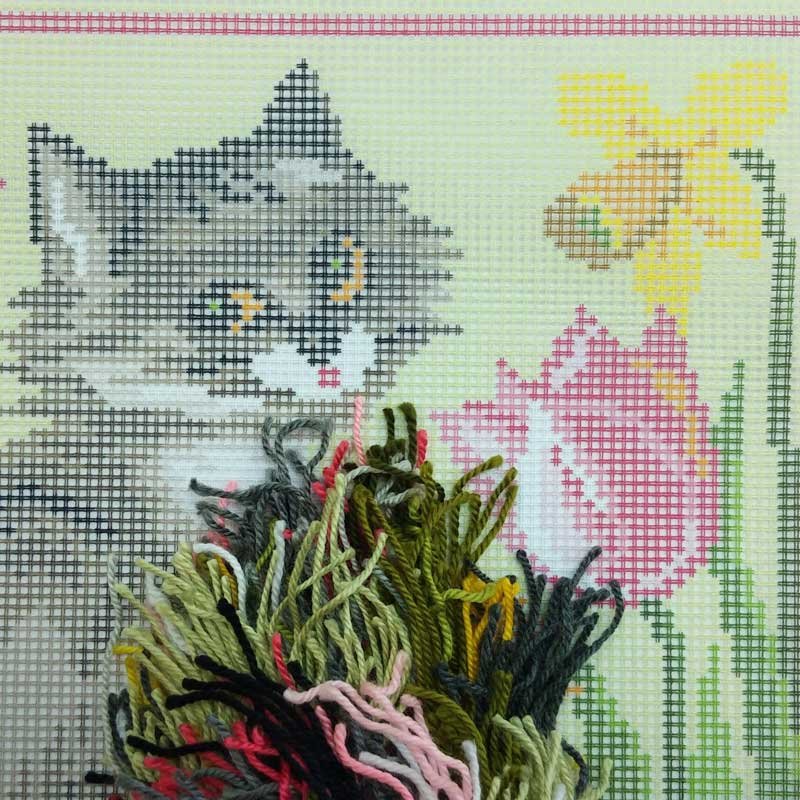 Pillow for embroidery half-cross Charіvnytsya V-13 Affectionate cat