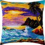 Pillow for embroidery half-cross Charіvnytsya V-138 Sunset in the tropics