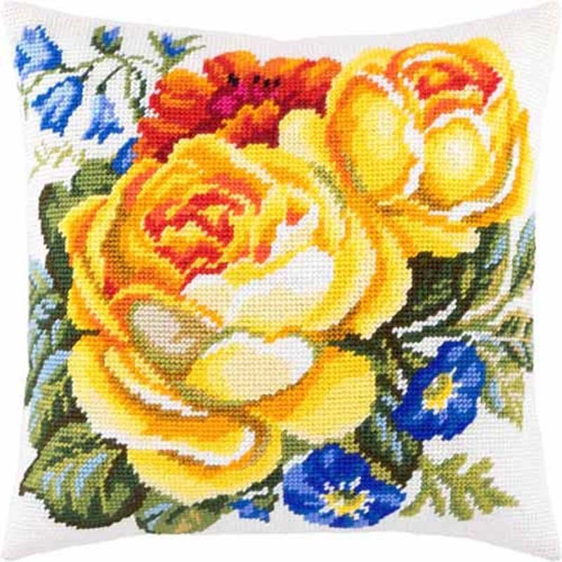 Подушка для вишивки напівхрестом Чарівниця V-139 Улюблені троянди