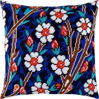 Pillow for embroidery half-cross Charіvnytsya V-140 Daisies and turquoise