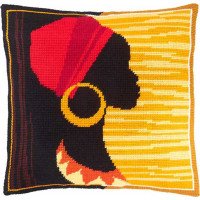 Подушка для вишивки напівхрестом Чарівниця V-157 Африка