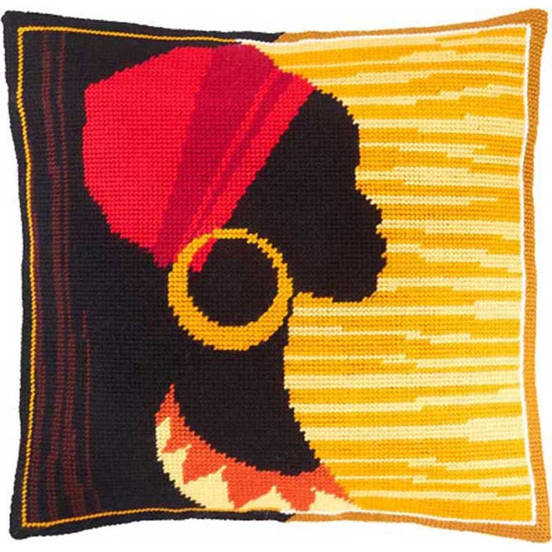 Подушка для вышивки полукрестом Чарівниця V-157 Африка