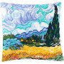 Pillow for embroidery half-cross Charіvnytsya V-159 Wheat field with cypress V. van Gogh