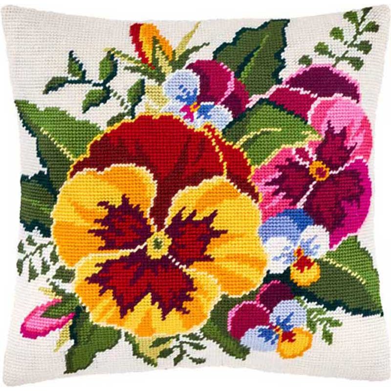 Pillow for embroidery half-cross Charіvnytsya V-165 Violets