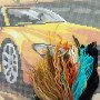Подушка для вышивки полукрестом Чарівниця V-178 Жёлтый автомобиль