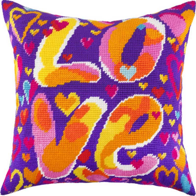 Pillow for embroidery half-cross Charіvnytsya V-186 Love