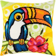 Pillow for embroidery half-cross Charіvnytsya V-187 Toucan