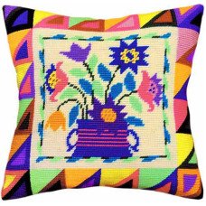 Pillow for embroidery half-cross Charіvnytsya V-19 Bouquet in the folk style