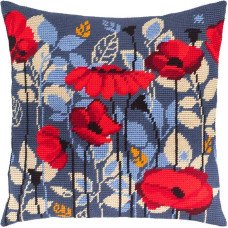 Pillow for embroidery half-cross Charіvnytsya V-194 Poppies