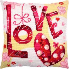 Pillow for embroidery half-cross Charіvnytsya V-223 Love