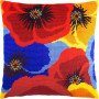Pillow for embroidery half-cross Charіvnytsya V-234 Poppies