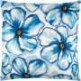 Подушка для вышивки полукрестом Чарівниця V-239 Синие цветы