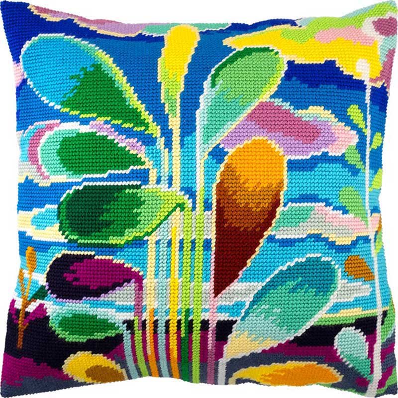 Pillow for embroidery half-cross Charіvnytsya V-243 Abstraction (trees)