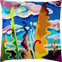 Подушка для вишивки напівхрестом Чарівниця V-244 Абстракція (небо)