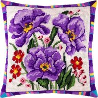 Pillow for embroidery half-cross Charіvnytsya V-25 Anemones
