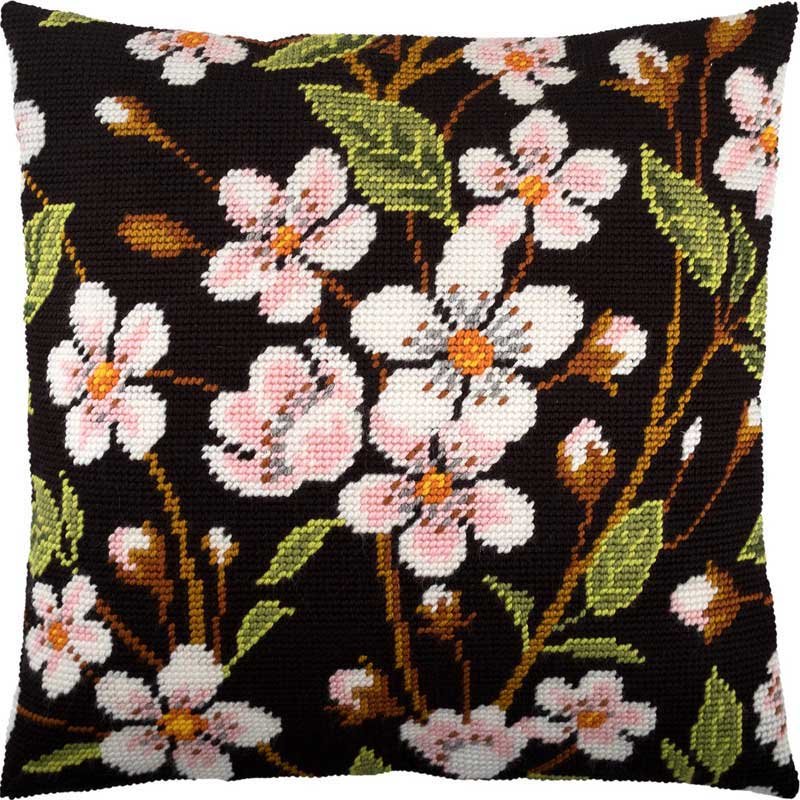 Подушка для вишивки напівхрестом Чарівниця V-252 Вишневий цвіт