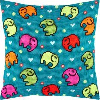 Pillow for embroidery half-cross Charіvnytsya V-256 Elephants