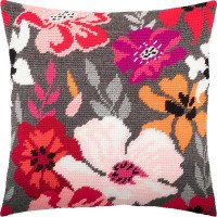 Pillow for embroidery half-cross Charіvnytsya V-260 Red flowers