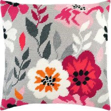 Pillow for embroidery half-cross Charіvnytsya V-261 Pink flowers