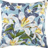 Pillow for embroidery half-cross Charіvnytsya V-280 White lilies