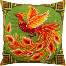 Подушка для вышивки полукрестом Чарівниця V-292 Китайская птица