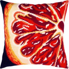 Подушка для вышивки полукрестом Чарівниця V-294 Апельсин