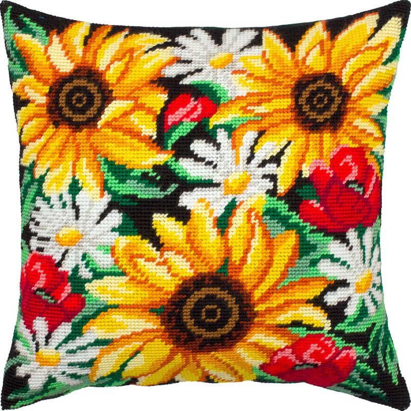 Pillow for embroidery half-cross Charіvnytsya V-305 Summer bouquet