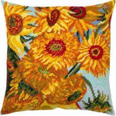 Pillow for embroidery half-cross Charіvnytsya V-306 Sunflowers V. van Gogh