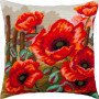 Pillow for embroidery half-cross Charіvnytsya V-308 Poppies