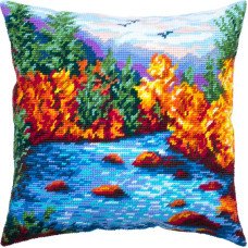 Pillow for embroidery half-cross Charіvnytsya V-315 Autumn mountain meadow