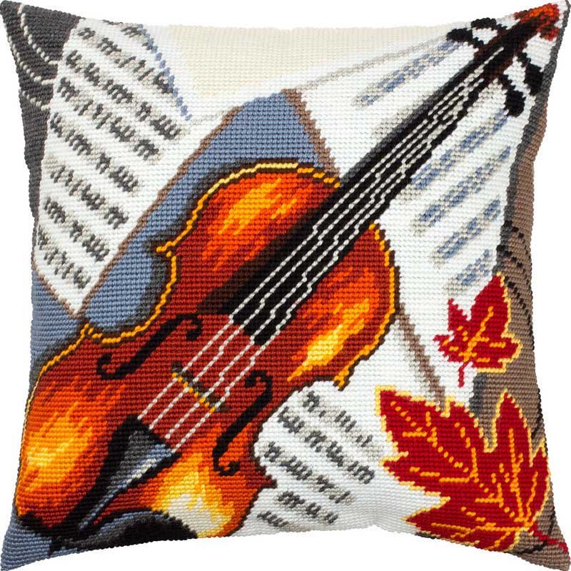 Подушка для вышивки полукрестом Чарівниця V-319 Скрипка