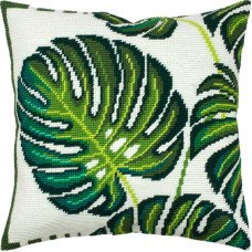Pillow for embroidery half-cross Charіvnytsya V-324 Tropical leaves