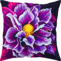 Pillow for embroidery half-cross Charіvnytsya V-328 Clematis