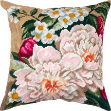 Pillow for embroidery half-cross Charіvnytsya V-333 Peonies