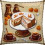 Подушка для вишивки напівхрестом Чарівниця V-336 Кава і мандариновий торт