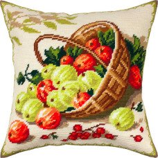 Pillow for embroidery half-cross Charіvnytsya V-343 Basket with gooseberries