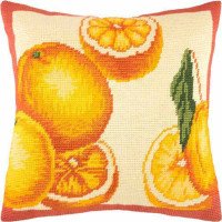 Подушка для вышивки полукрестом Чарівниця V-35 Апельсины