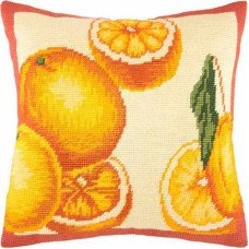 Подушка для вышивки полукрестом Чарівниця V-35 Апельсины